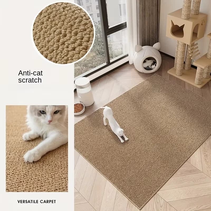 Imitation sisal cat scratching mat can be cut to size, non-slip, pineapple pattern, wear-resistant and scratching mat for cats - image 1