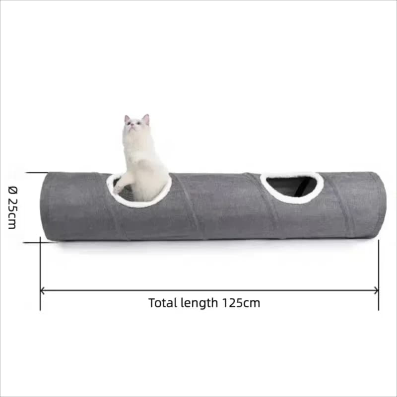 Cat Tunnel Toy, Straight Shape – Foldable, Durable, Easy Storage - image 7