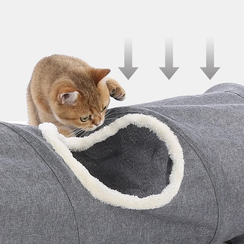 Cat Tunnel Toy, Straight Shape – Foldable, Durable, Easy Storage - image 5