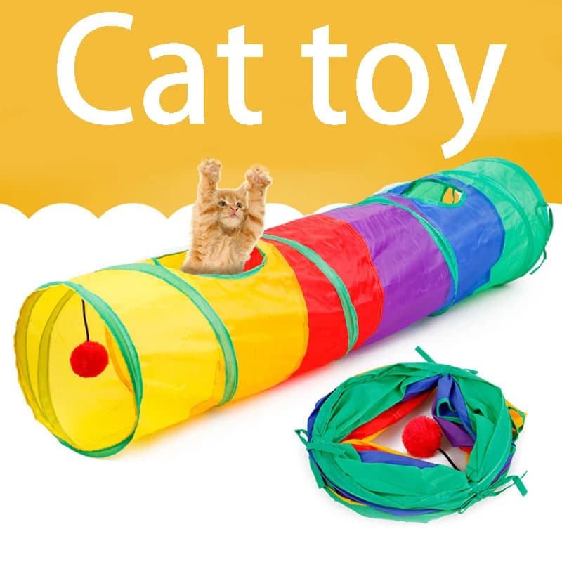 Cat Tunnel Pet Tube Collapsible Play Toy Indoor Outdoor Kitty Puppy Toys for Puzzle Exercising Hiding Training - image 1