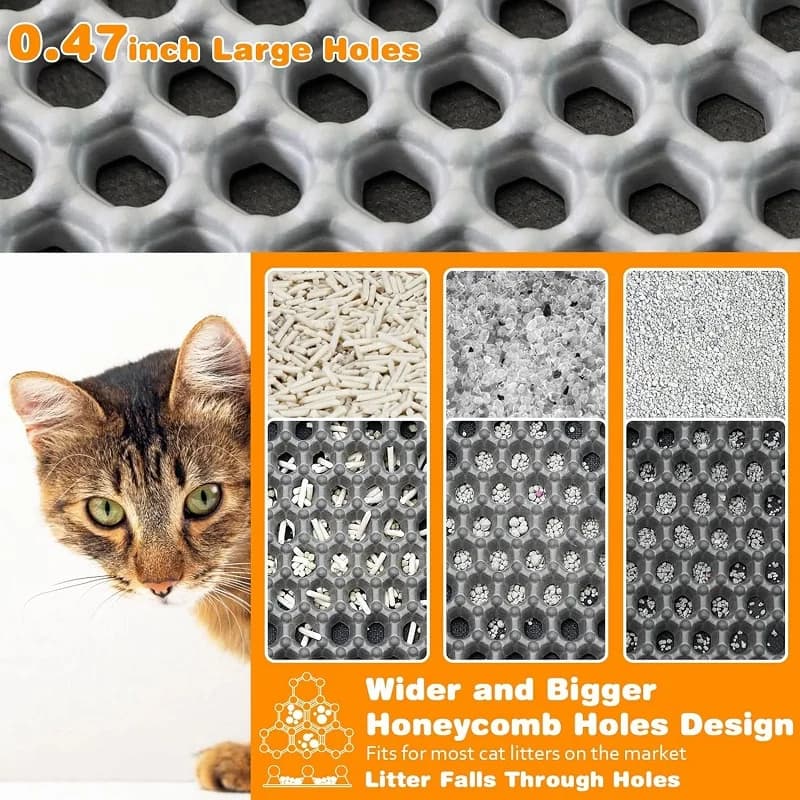 Cat Litter Mat Large Size Waterproof Pet Toilet Cat Litter Trapping Mat Non Slip Double Layer Cats Litter Box Pad Pet Product - image 4