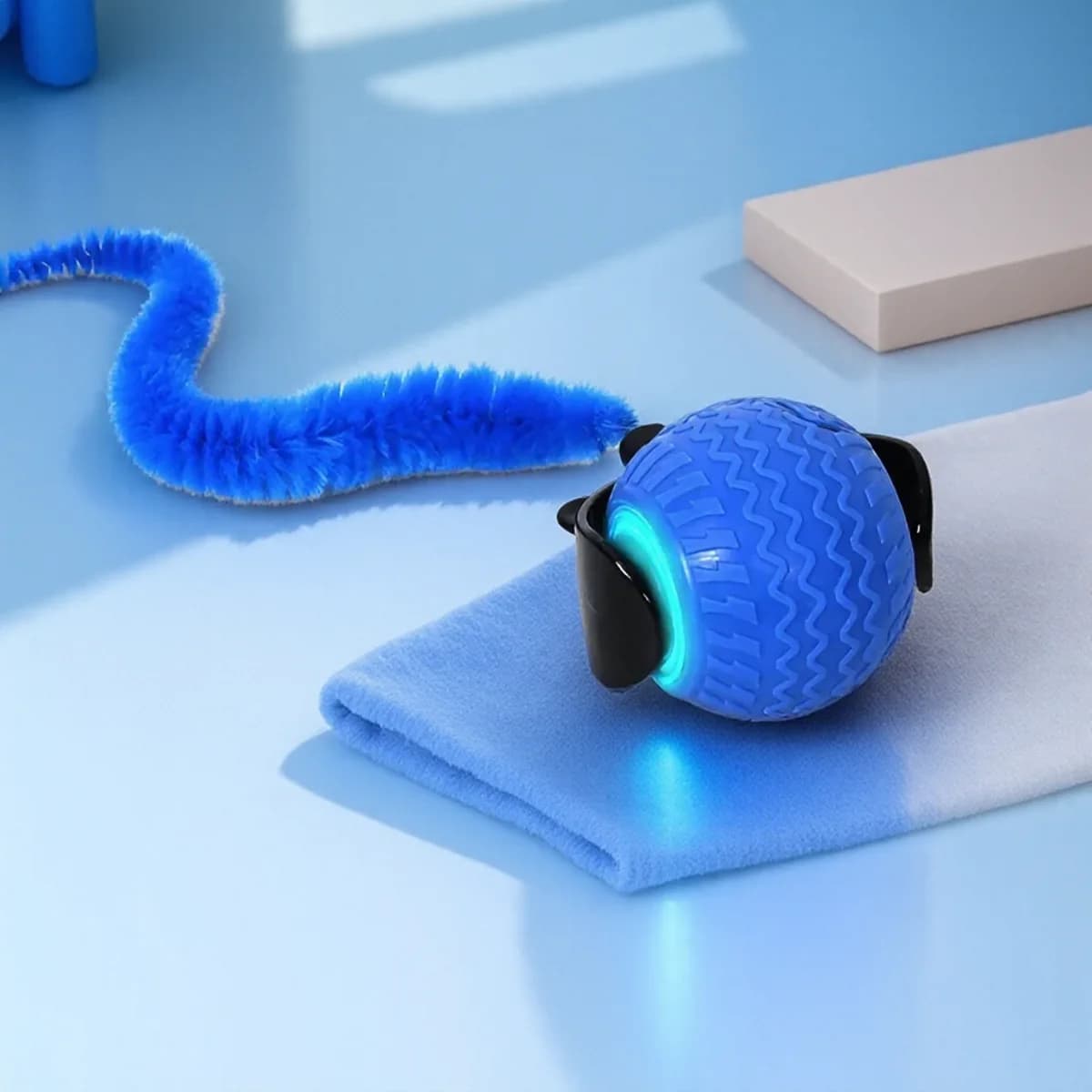 Automatic Rotating Smart Obstacle Avoidance LED Interactive Cat Toy 360 Degree Pet Playful Teasing Ball - image 8