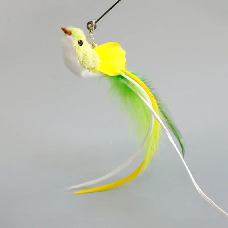Handfree Bird/Feather Cat Wand with Bell Powerful Suction Cup Interactive Toys for Cats Kitten Hunting Exercise Pet Products - image 6