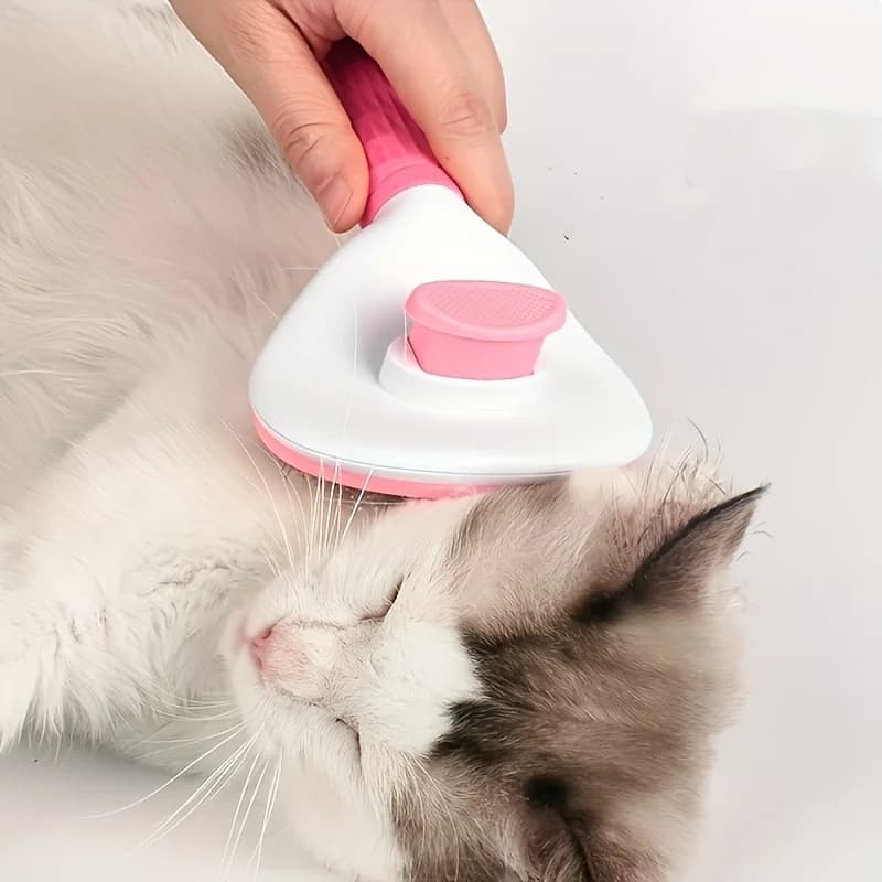 Easy-to-Clean Dog&Cat Grooming Brush-Gentle Hair Removal Massage Comb with One-Button Operation, Ideal for All Dog & Cat Breeds - image 4