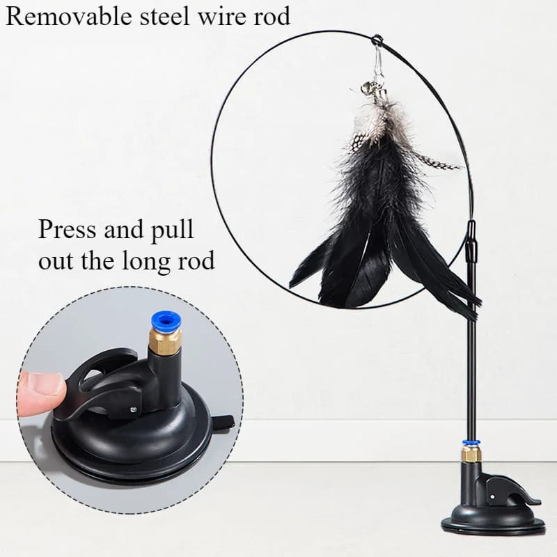 Funny Simulation Bird Cat Toy Feather with Bell Cat Stick Interactive Toy for Kitten Playing Teaser Wand Toy Pet Cats Supplies - image 4