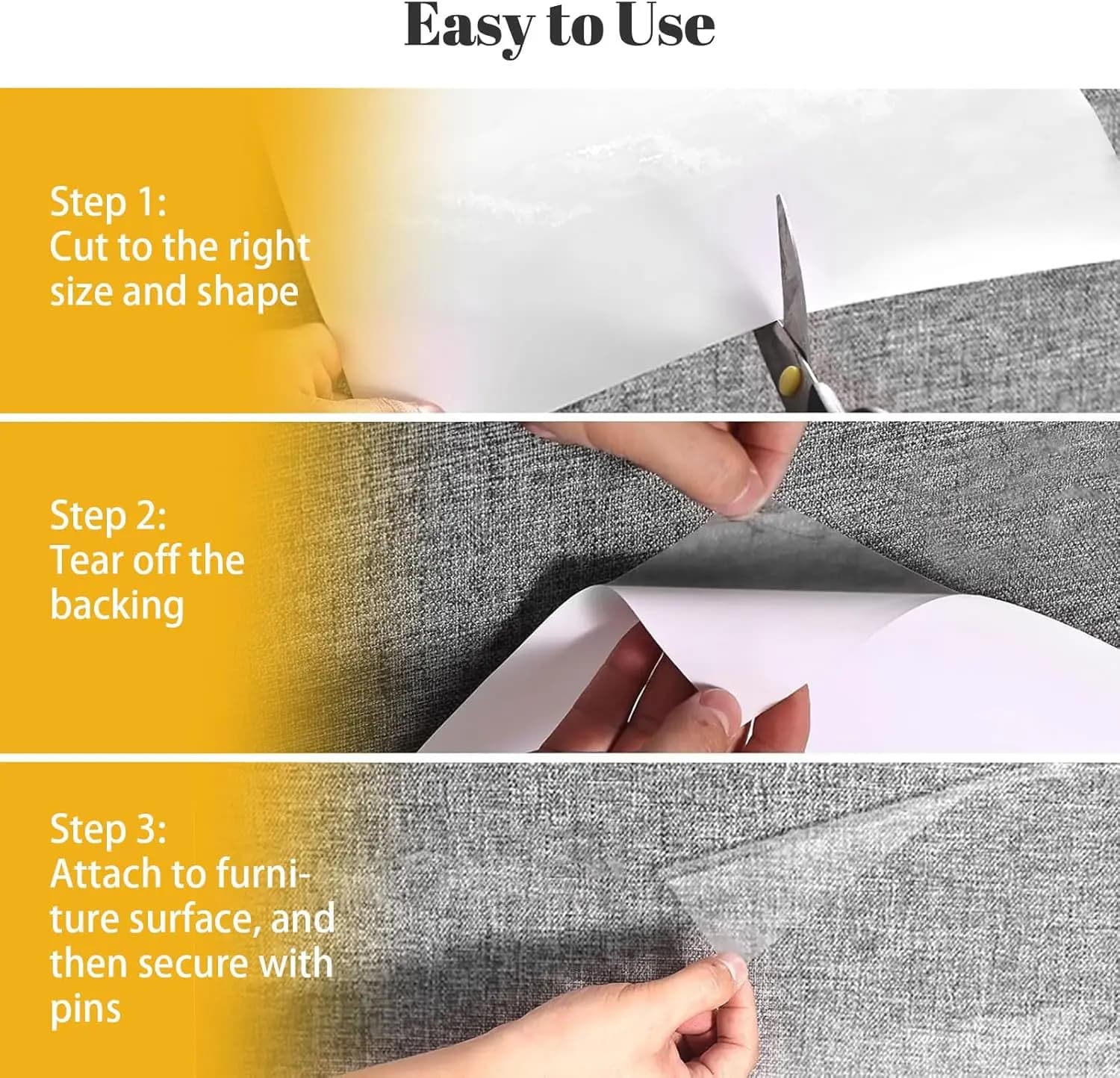 Generic Cat Scratch Furniture Protector Thick Vinyl Couch Protector Clear Self-Adhesive Cat Tape for Furniture Sofa Door Walls - image 3