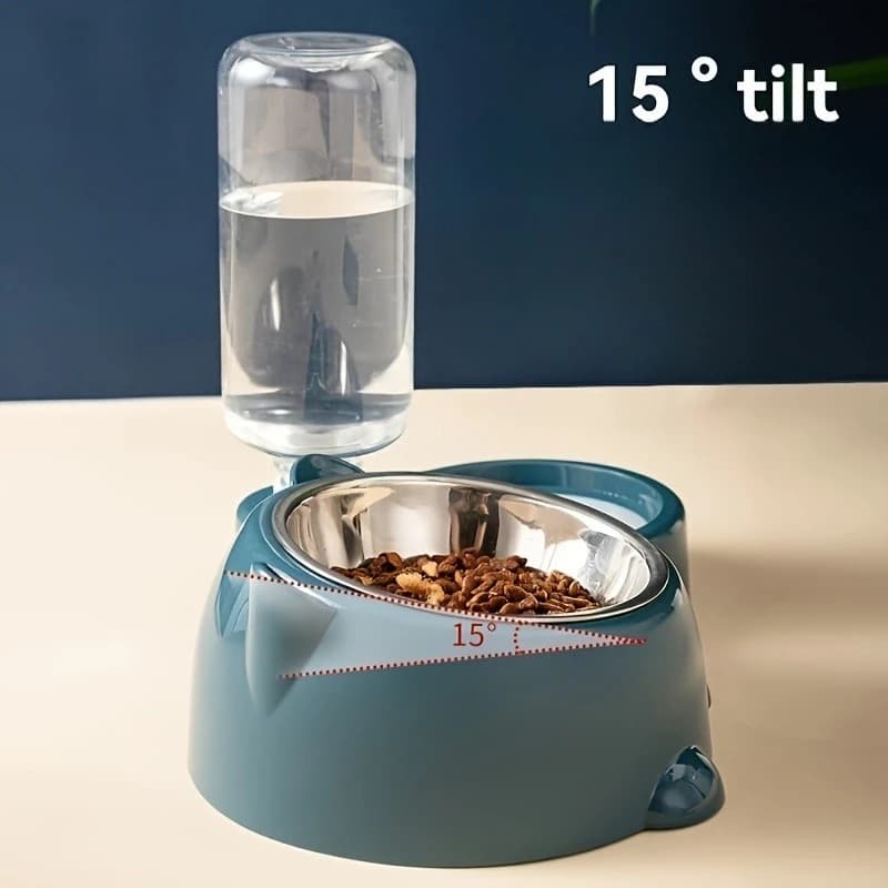 Automatic Pet Feeder and Water Dispenser, Integrated Feeding System for Cats and Dogs,No Battery or Power Needed, slanted mouth - image 5
