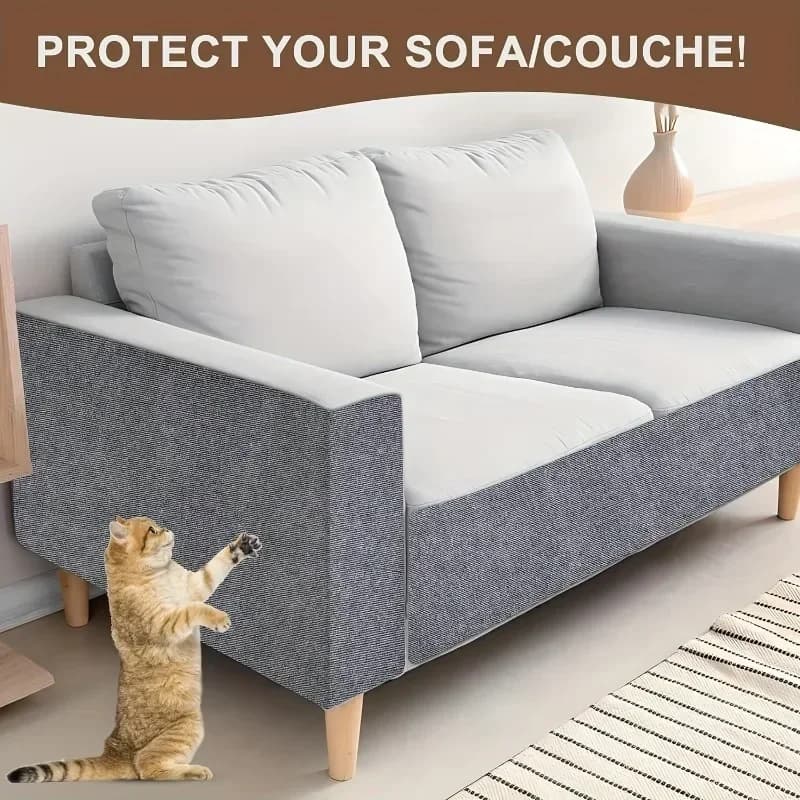 Self-Adhesive Anti Cat Scratch Sofa DIY Cats Scratch Protection Paws Sharpen Trimmable Carpet Cats Scratch Board Roll Shipment - image 3