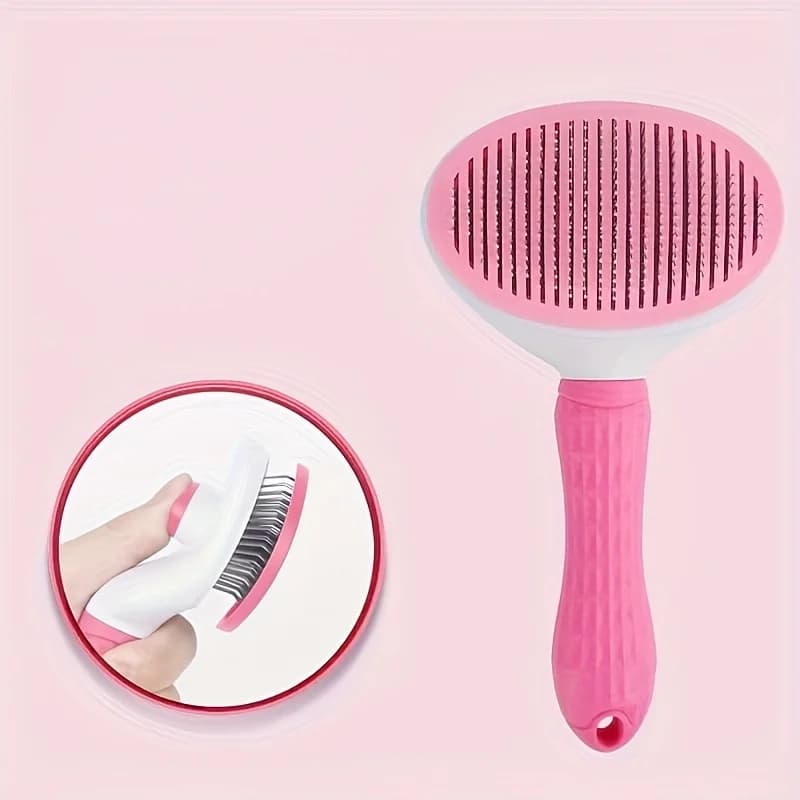 Easy-to-Clean Dog&Cat Grooming Brush-Gentle Hair Removal Massage Comb with One-Button Operation, Ideal for All Dog & Cat Breeds - image 7