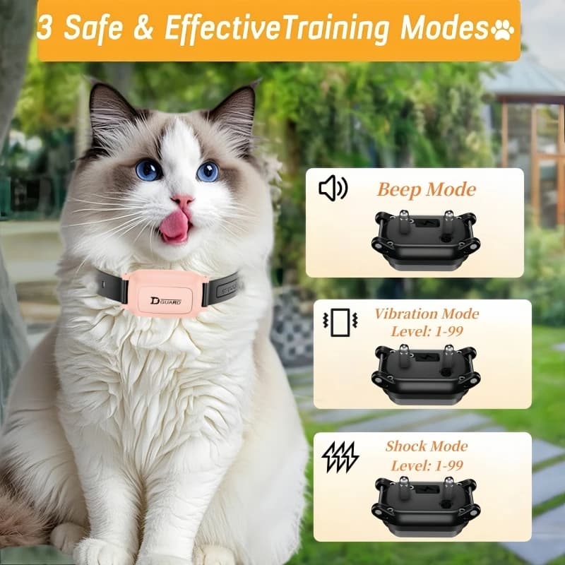 YHLC 800m Cat Anti Meowing Collar, Automatic No Shock Vibration Collar for Cats, Cat Trainer Designed Collar for Stop Meowing - image 2