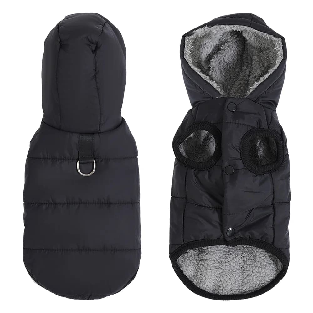 Waterproof Pet Cat Hoodie Jacket For Small Medium Cats Winter Warm Fleece Kitten Costume with D-ring Sphynx Coat Pug Clothes - image 2