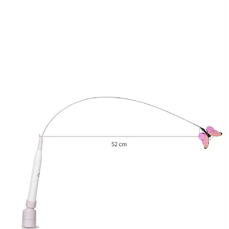 360° Rotating Cat Teasing Stick Butterfly Pattern Cat Funny Stick Detachable Handle Interaction Cat Teasing Stick Pet Supplies - image 5