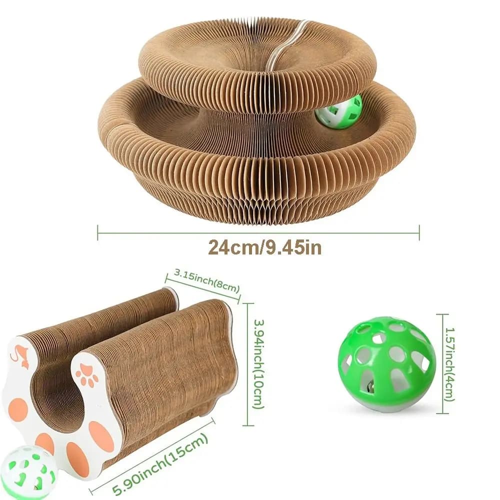 Transformable Kitty Kurlz Cat Toy Wear-Resistant No Crumbs Cat Scratching Board Resistant To Scratching - image 6