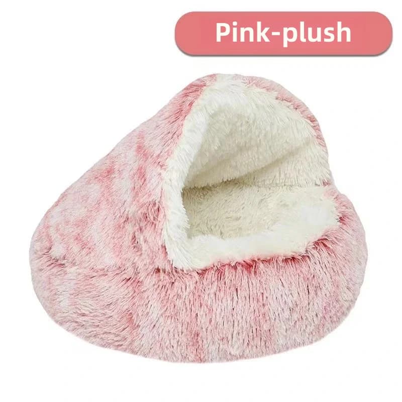Autumn and Winter soft plush pet bed and pet bed Winter warm and cold plush comforter nest Shell cat nest semi-enclosed cat nest - image 10