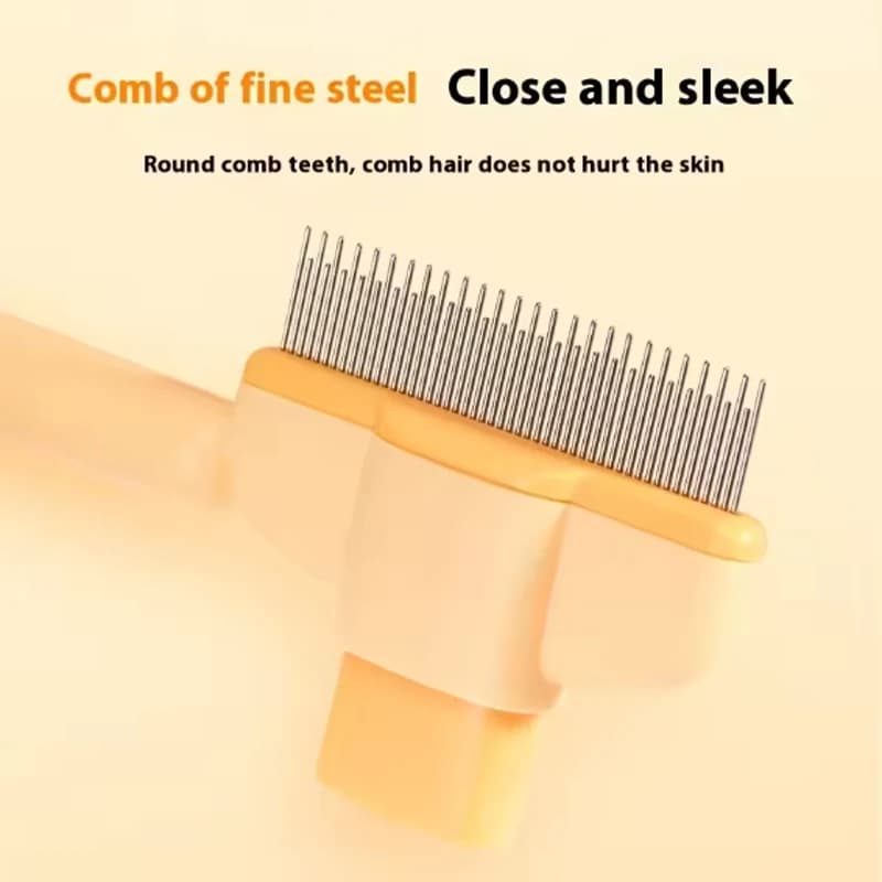 Dual-Purpose Comb for Cats Floating Teeth Hair Remover Brush with Needle Design for Pet Grooming Tool for Long/Short Fur - image 2