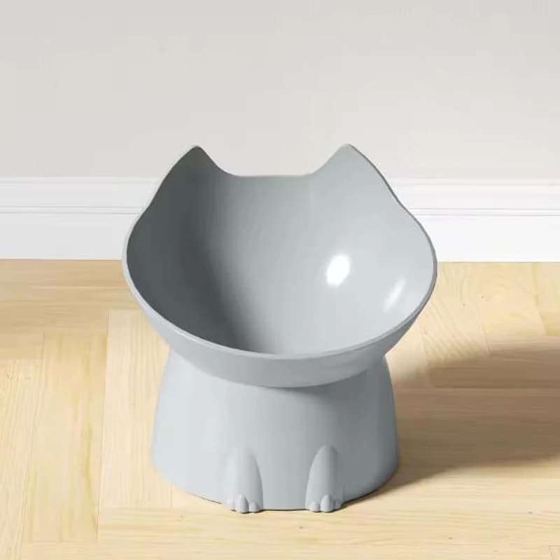 New cat bowl with long ears and high feet bowl with cat and dog neck protection and anti-overturning plastic raised pet bowl - image 10