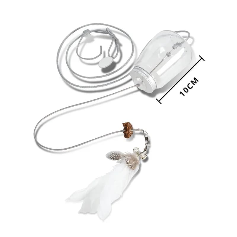 Cat Toy Interactive Cats Leak Food Feather Toys with Bell Hanging Door Scratch Rope Pets Food Feeder Dispenser Kitten Catnip Toy - image 7
