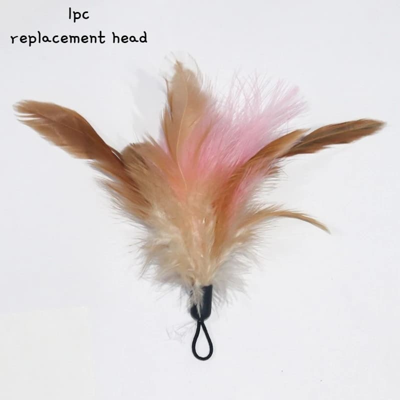 Interactive Cat Wand Toy with Feather-Style Tassel & Bell on Flexible Elastic Rod - image 7