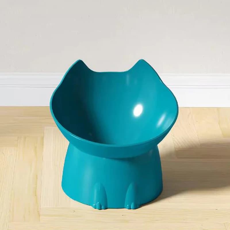 New cat bowl with long ears and high feet bowl with cat and dog neck protection and anti-overturning plastic raised pet bowl - image 9