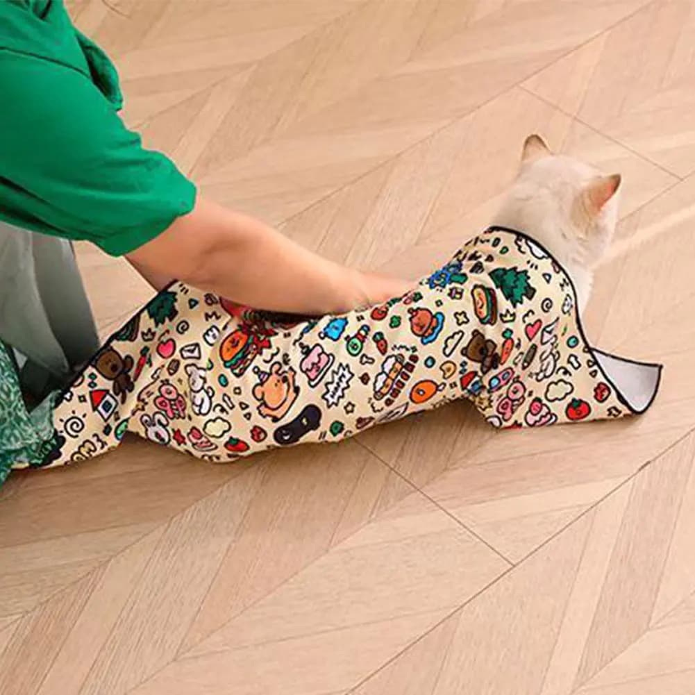 Cat Restraint Wrap Self-Adherent Cat Grooming Wrap Anti-Bite Anti-Scratch Anti-Escape Cat Swaddle Wrap for Cats and Dogs - image 1