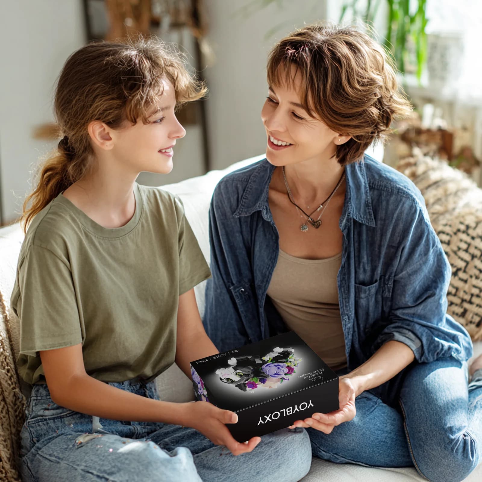 Cat Flower Bouquet Building Blocks Set Animal Model Desktop Decoration Toys Gifts for Boys and Girls(824PCS) - image 6