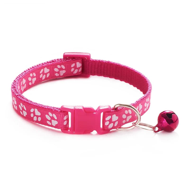Pet cat bell collar dog print cat collar multiple colors optional necklace ring cat rope collar pet supplies - image 10