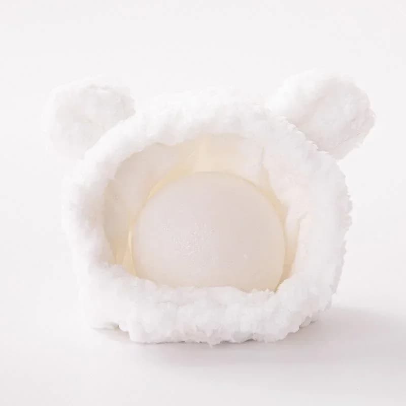 XS-L Size Soft Fluffy Pet Dog Hat Solid Pink Warm Hats For Cats Autumn Winter Bear Pet Head Accessories Cosplay Kitten Supplies - image 8