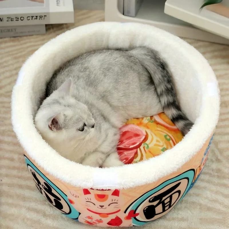 Pet Dog Cat House Kennel Super Large Instant Noodle Warm Dog Cat Nest Beds Cushion Cup Cozy Nest - image 2