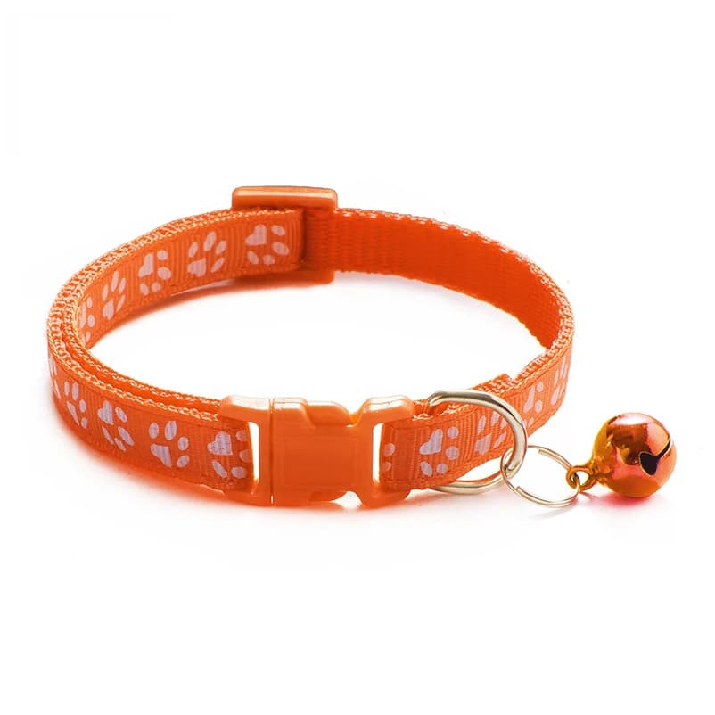 Pet cat bell collar dog print cat collar multiple colors optional necklace ring cat rope collar pet supplies - image 14
