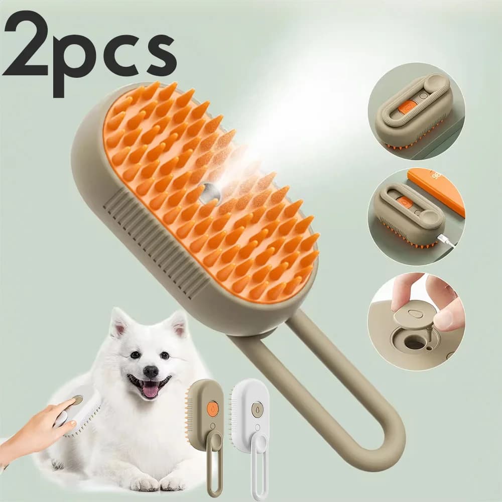 1~2pcs Steam Pet Brush 3-in-1 Massage Dog Steamy Brush Spray Beauty Tangled and Loose Hair Removal Cats Grooming Comb Dogs - image 1