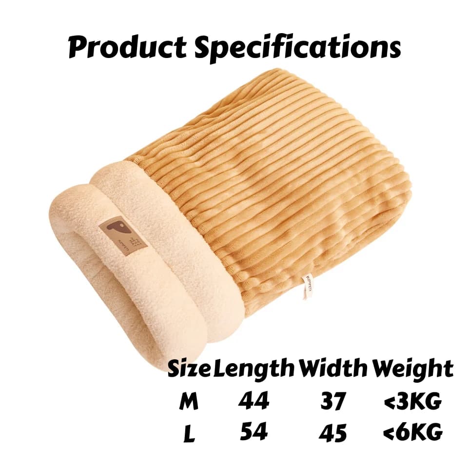 Warming Plush Cat Sleeping Bag: Enclosed Snuggle Sack with Burrow Entry for Winter - Cozy Fuzz Sleeping Bag for Anxious Cats - image 6