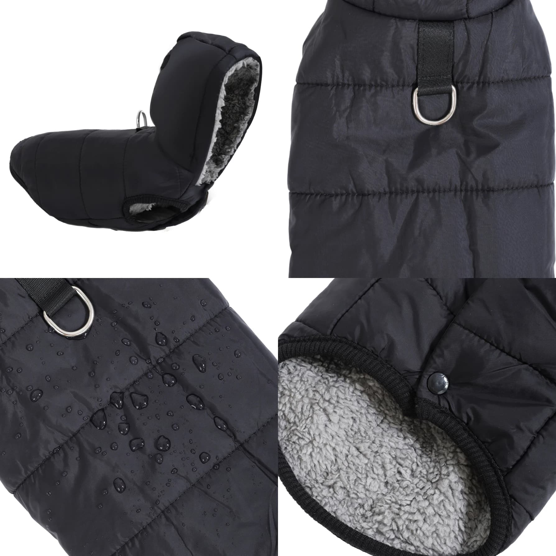 Waterproof Pet Cat Hoodie Jacket For Small Medium Cats Winter Warm Fleece Kitten Costume with D-ring Sphynx Coat Pug Clothes - image 4