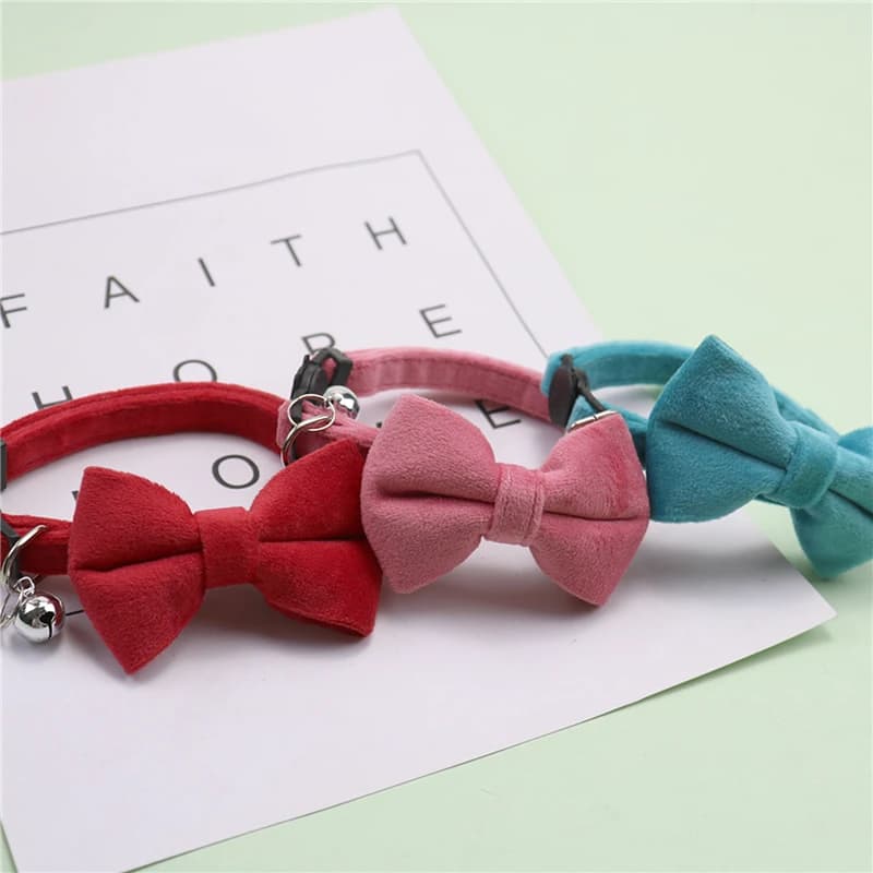 Pet Collars New Pet Bow Bell Collars Cute Cat Collars Pet Supplies Multicolor Adjustable Pets Dressing Tool Pets Accessories - image 4