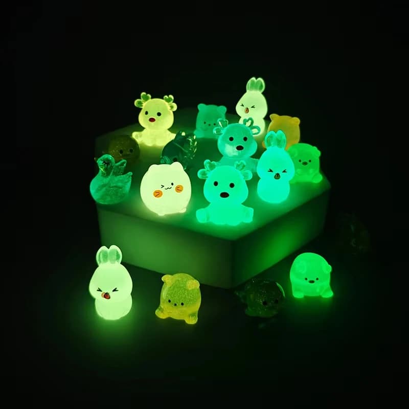 100pcs Mini Resin Luminous Animal Blind Box Children Love Decorating Homes Gardens Ornaments Parties Holiday Gifts Blind Bags - image 6