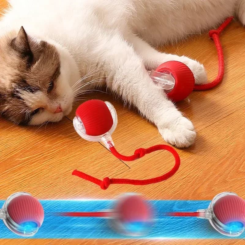 1~3pcs Cat Interactive Ball Toy Automatic Rolling Ball Tail Rechargeable Smart Pet Electric Toy Dog Cat Training Imitate Mouse - image 4