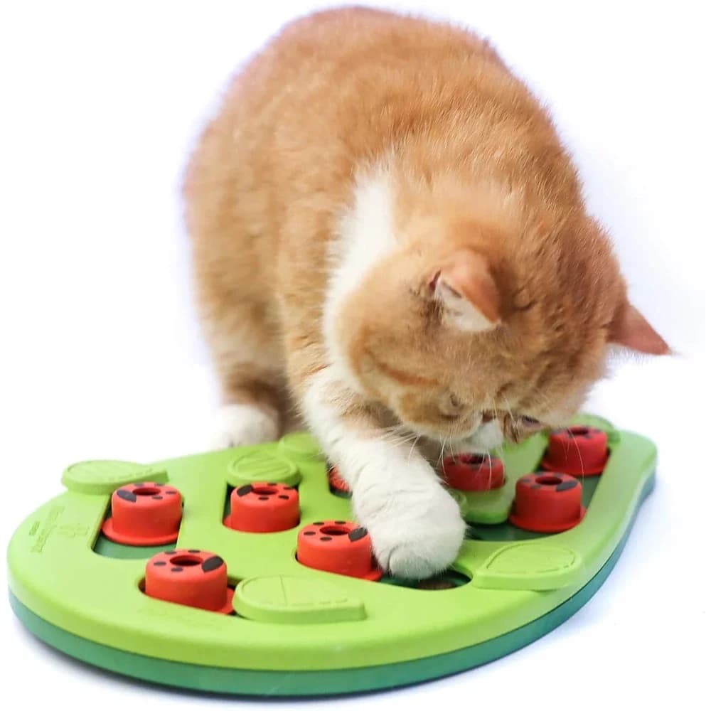 Rainy Day Puzzle & Play - Interactive Cat Treat Puzzle Cat Toys Leaks Food Cat Scratch Board - image 1