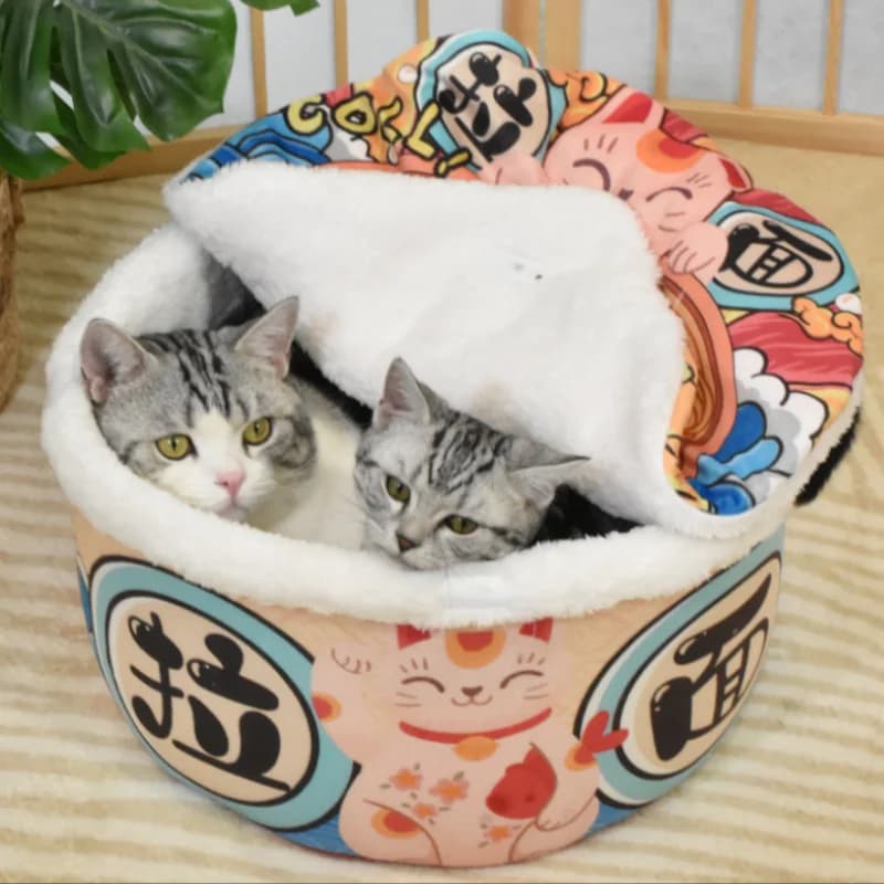 Pet Dog Cat House Kennel Super Large Instant Noodle Warm Dog Cat Nest Beds Cushion Cup Cozy Nest - image 1