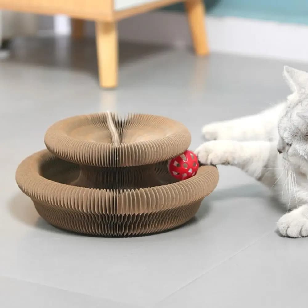 Transformable Kitty Kurlz Cat Toy Wear-Resistant No Crumbs Cat Scratching Board Resistant To Scratching - image 2