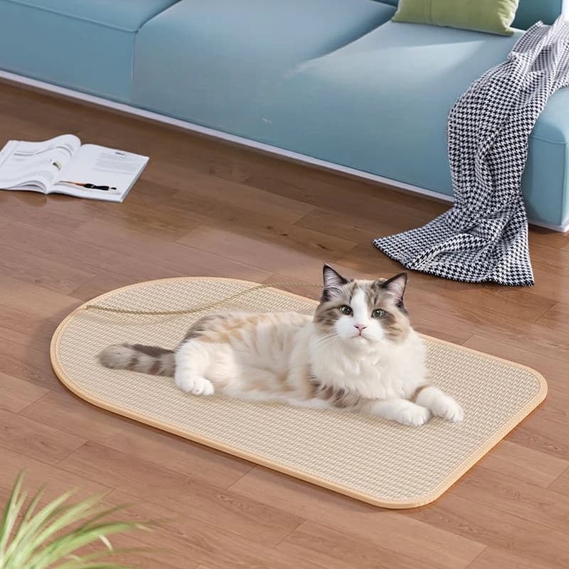 Sisal Cat Scratching Pad - Durable, Sofa-Safe Scratch Board with Playful Toy for Cats, Cat Mat - image 3