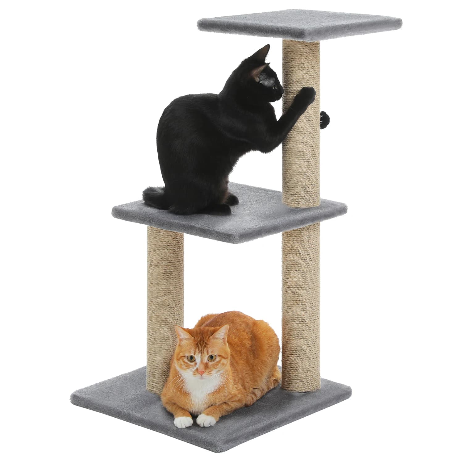 Cat tree Cat Tower for Indoor Cats 2 Styles Cat Activity Tree with Cat Scratching Posts Big Hammock and Removable Top Perch Grey - image 7
