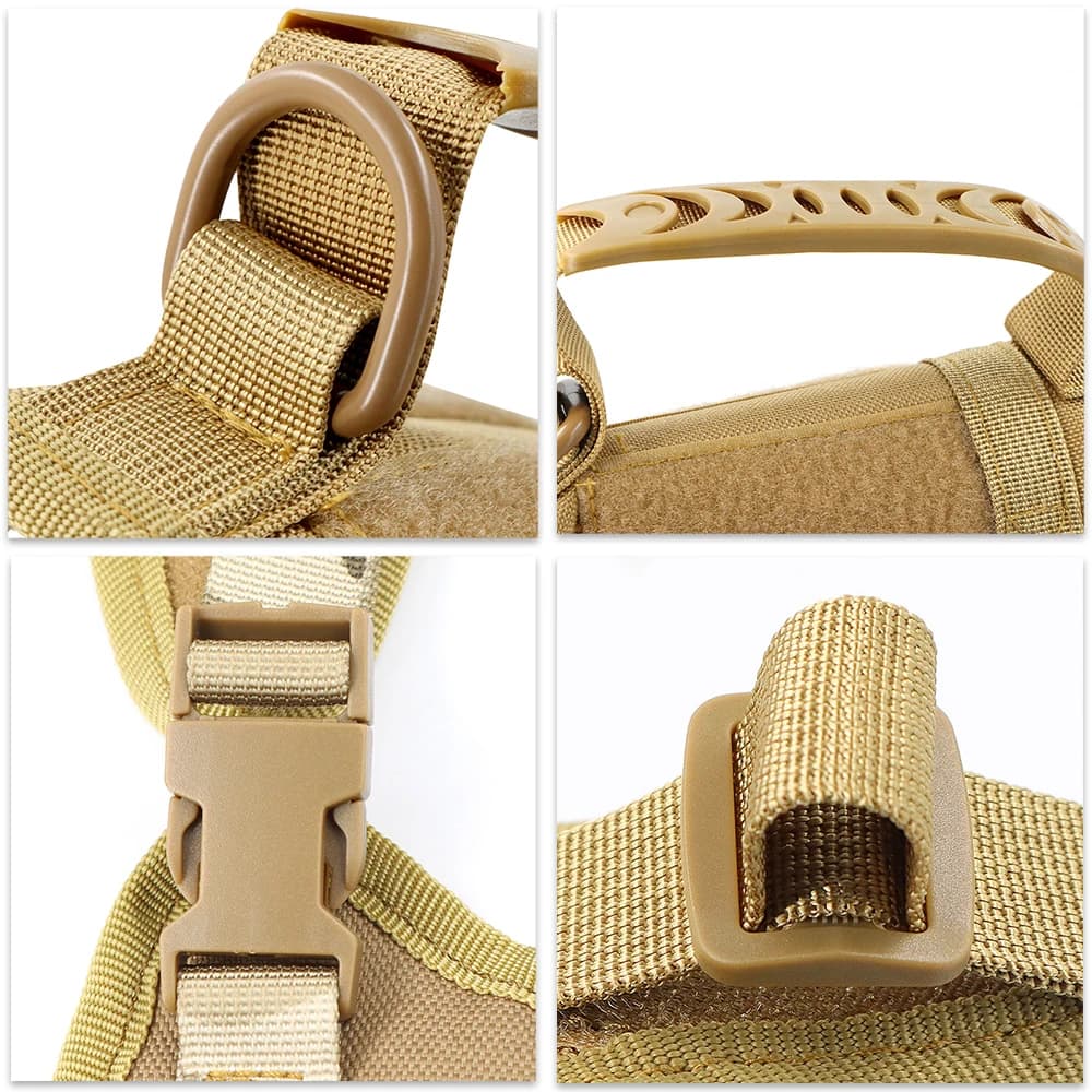 Tactical Cat Harness Leash with 2 Patches Small Dog Puppy Vest Straps with Handle Working Training Adjustable Pet Accessories - image 4