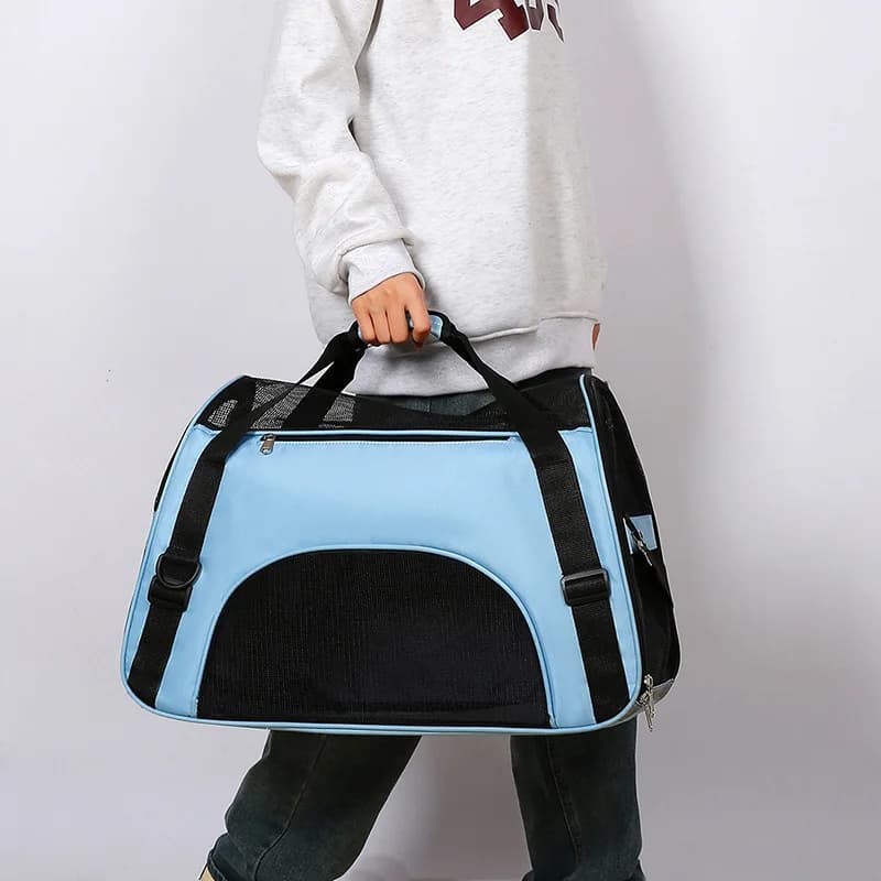 Cat Bags Soft-Sided Portable Dog Carrier Mesh Breathable Carrier Bags for Cats Dogs Comfort Foldable Handbag Pet Transport Bag - image 3