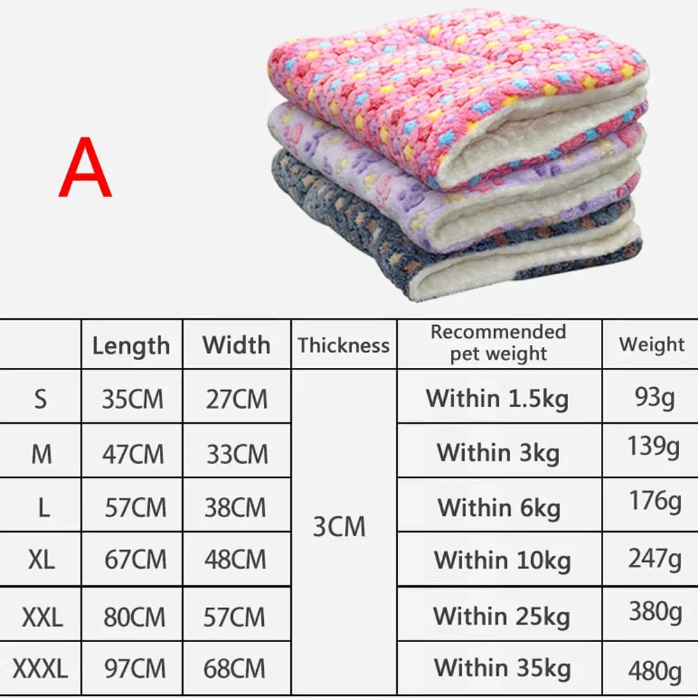 Flannel Pet Mat Dog Bed Cat Bed Thicken Sleeping Mat Dog Blanket Mat For Puppy Kitten Pet Dog Bed for Small Large Dogs Pet Rug - image 5