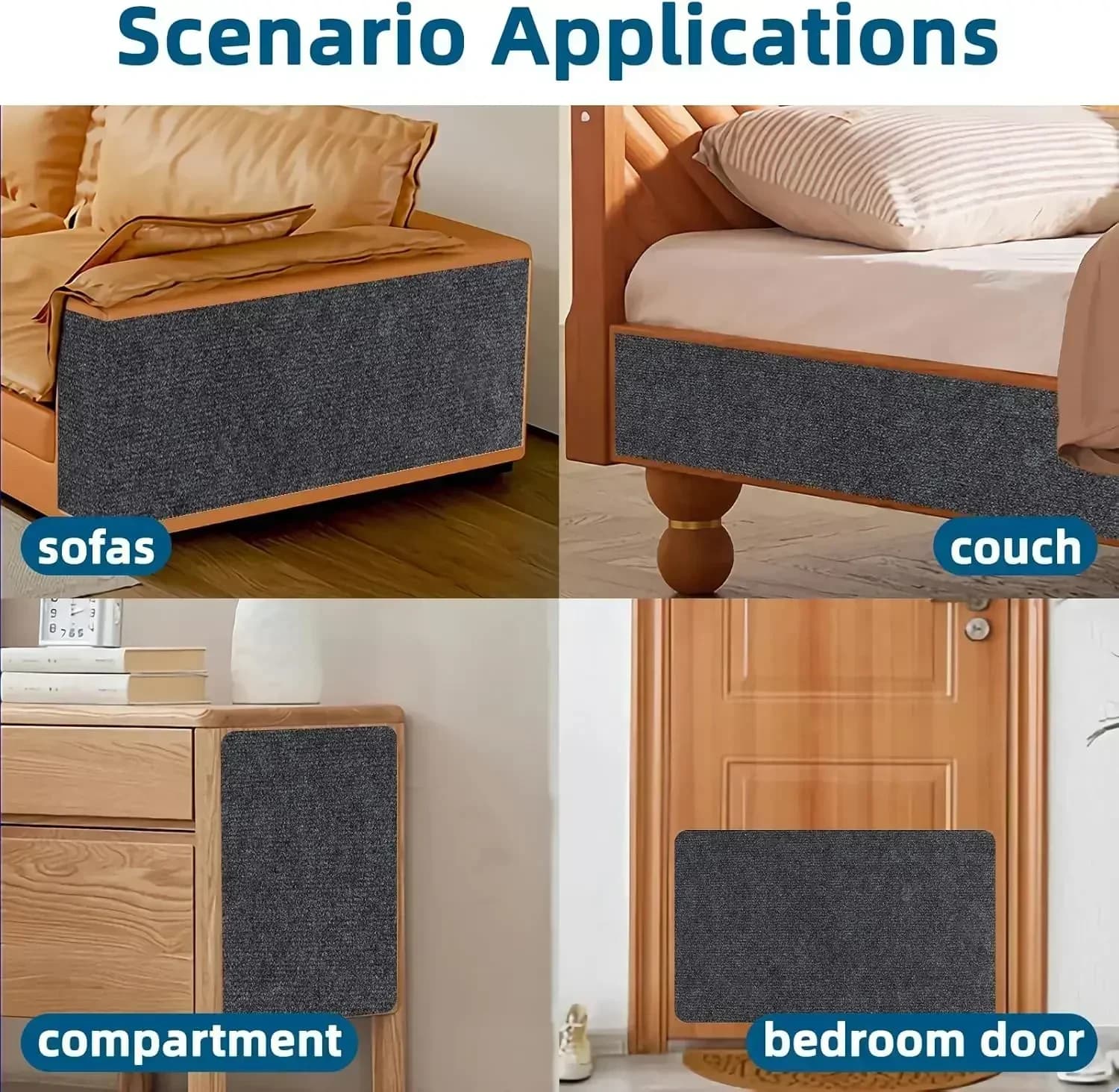 Self-Adhesive Cat Scratching Board Trimmable Cat Carpet Mat Anti Cat Scratcher Furniture Couch Corner Indoor Sofa Wall Protector - image 5