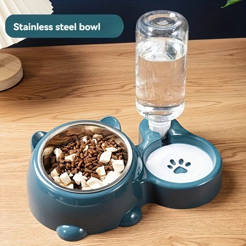 Automatic Pet Feeder and Water Dispenser, Integrated Feeding System for Cats and Dogs,No Battery or Power Needed, slanted mouth - image 8