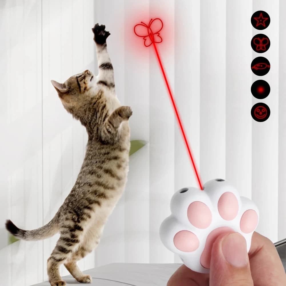Funny Laser Pet Toys Rechargeable 5 Adjustable Patterns for Pet Dog Cats Interactive Kitten Training Chaser Cat Pets Accessories - image 1