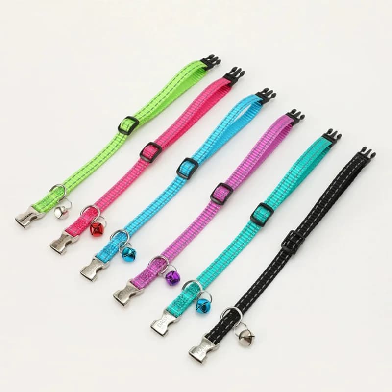 Free engraving content for cat collars with bells, night reflective nylon totoro ropes to prevent lost pet cat collars - image 4
