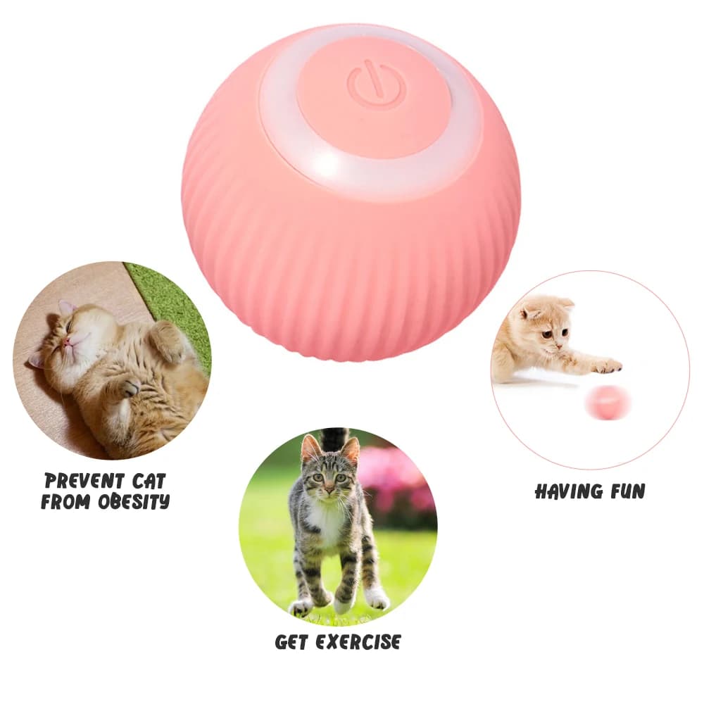 Smart Cat Toys Automatic Rolling Ball Electric Cat Toys Interactive for Cats Training Self-moving Kitten Toys for Indoor Playing - image 2