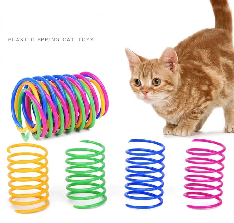 Kitten Coil Spiral Springs Cat Toys Interactive Gauge Cat Spring Toy Colorful Springs Cat Pet Toy Pet Products - image 5