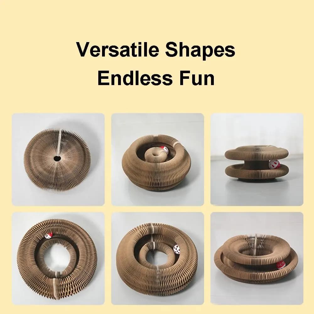 Transformable Kitty Kurlz Cat Toy Wear-Resistant No Crumbs Cat Scratching Board Resistant To Scratching - image 5